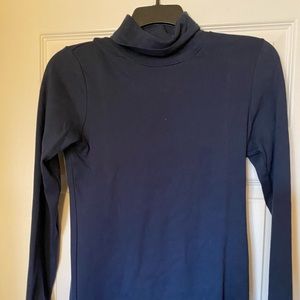 Dark blue turtle neck